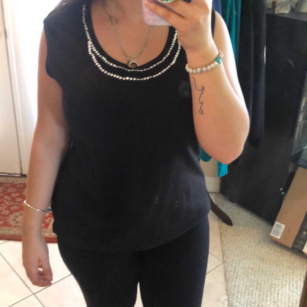 Black tank top